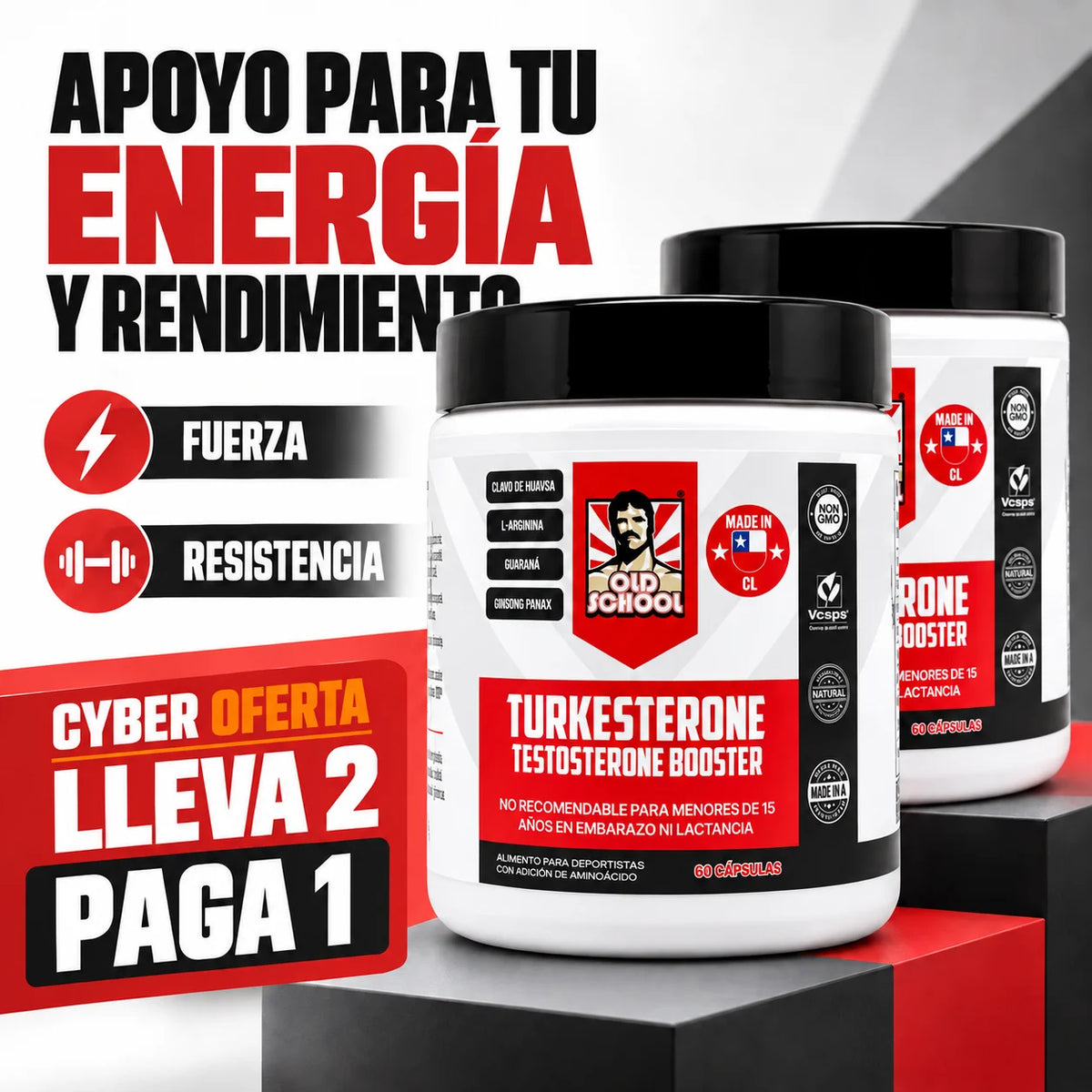 TURKESTERONE – Para hombres que quieren volver a sentirse fuertes y activos