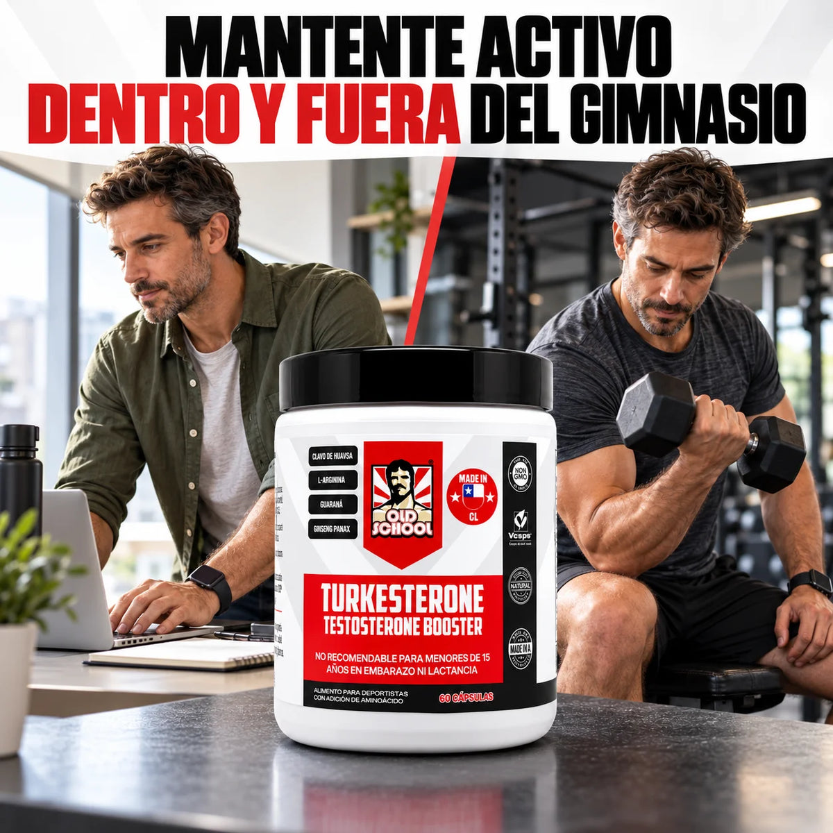 TURKESTERONE – Para hombres que quieren volver a sentirse fuertes y activos