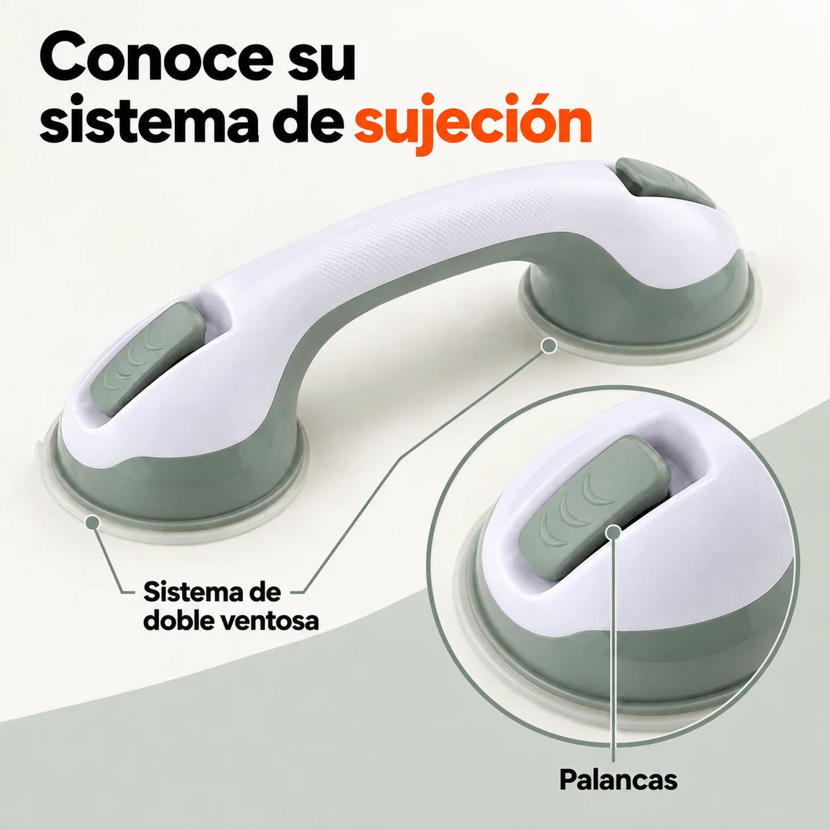 SafeGrip - Barra de Seguridad Antideslizante para Ducha
